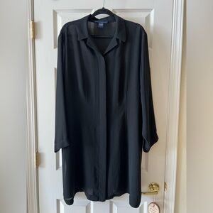 VINTAGE Venezia Long, Sheer Button-Down Tunic - PLUS size 18/20